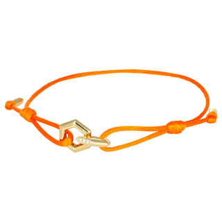 Bracciale anelli esagonali in oro e diamanti - Union