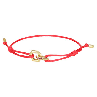 Bracciale anelli esagonali in oro e rubini - Union