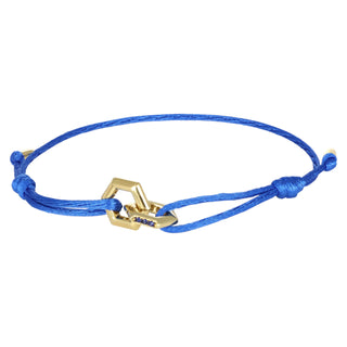 Bracciale anelli esagonali in oro e zaffiri - Union