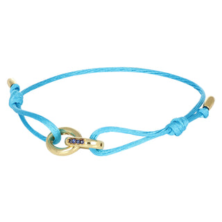 Bracciale anelli in oro e zaffiri - Twins