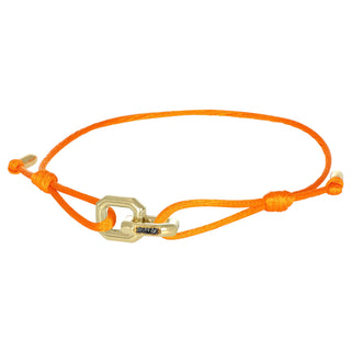 Bracciale anelli ottogonali in oro e diamanti neri - Duo