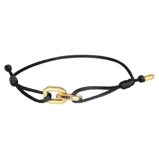 Bracciale anelli ottogonali in oro e diamanti neri - Duo nero