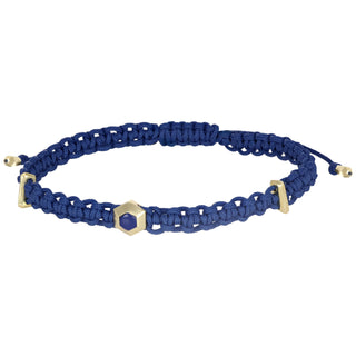 Bracciale borchia in oro con Lapis lazuli - Rocks