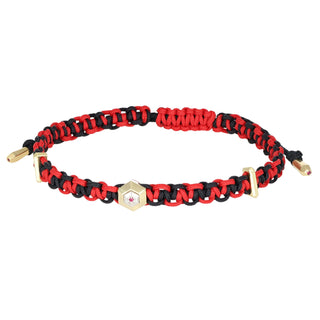 Bracciale borchia in oro con rubino - Vertex