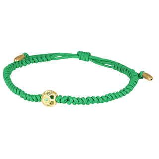 Bracciale con charm geometrico contemporaneo in oro e smeraldi - Prism