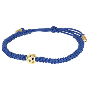 Bracciale con charm geometrico contemporaneo in oro e zaffiri - Prism