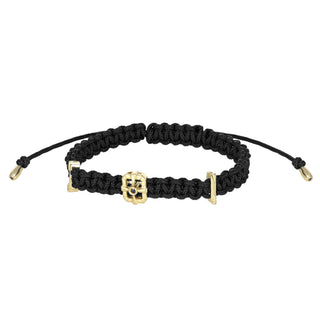 Bracciale con charm in oro e diamante nero - Edge