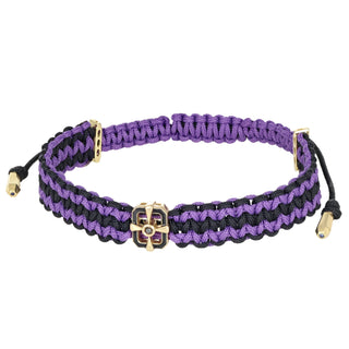 Bracciale con charm in oro, smalto e diamante nero - Forge