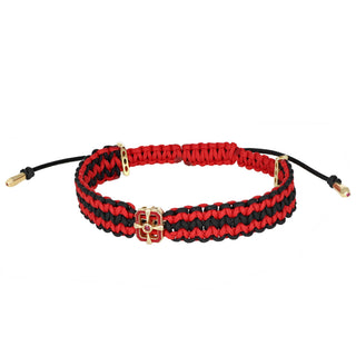 Bracciale con charm in oro, smalto e rubino - Forge