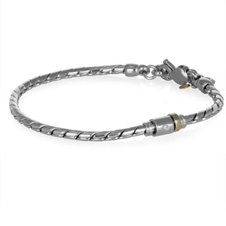 Bracciale elegante uomo con diamante e oro - Ludovic