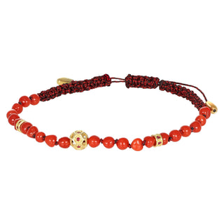 Bracciale in oro con rubini e corallo - Teal
