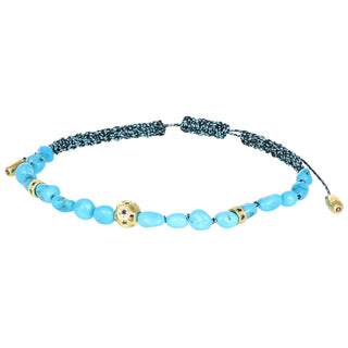 Bracciale in oro con zaffiri e turchese - Teal