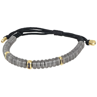 Bracciale in oro, diamanti neri e crystal pet - Echo