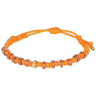 Bracciale in oro, diamanti neri e rondelle smaltate - Axis