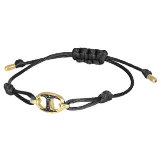Bracciale maglia marina in oro con diamanti neri  - Join