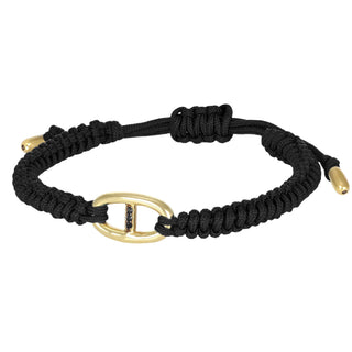 Bracciale maglia marina in oro e diamanti neri - Lynx