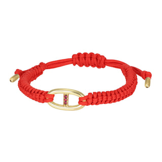 Bracciale maglia marina in oro e rubini - Apex