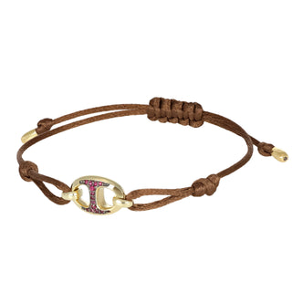 Bracciale maglia marina in oro e rubini - Join