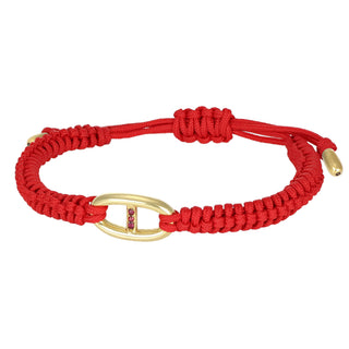 Bracciale maglia marina in oro e rubini - Lynx