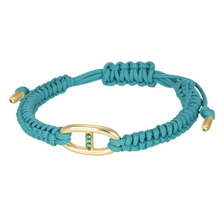Bracciale maglia marina in oro e smeraldi - Apex