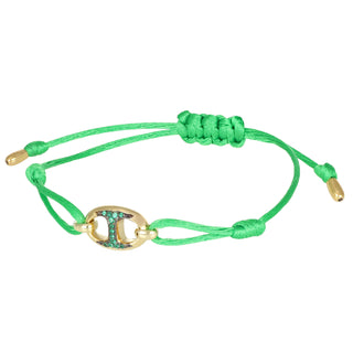 Bracciale maglia marina in oro e smeraldi - Join