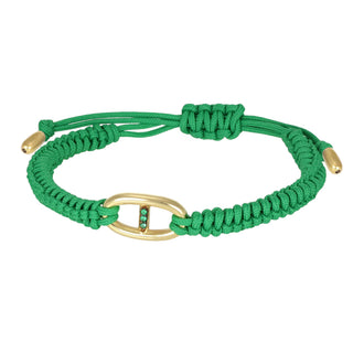 Bracciale maglia marina in oro e smeraldi - Lynx