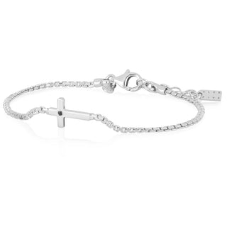 Bracciale uomo con croce e diamante - Duncan