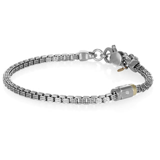 Bracciale uomo con diamante e rondella oro - Edmond