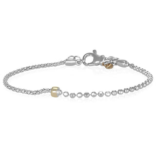 Bracciale uomo in argento 925 e dettaglio oro 9kt - Alistair
