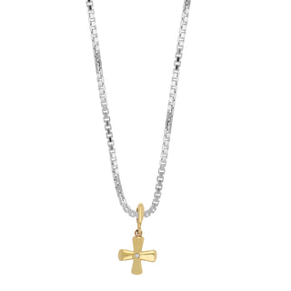 Catenina in argento con croce greca in oro - Maximilian