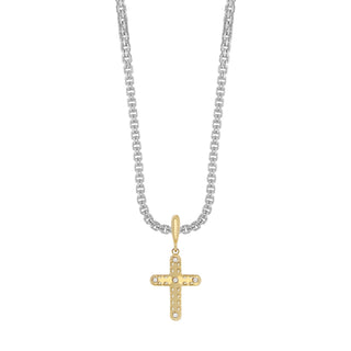 Collana da uomo con croce in oro e diamanti - Grant