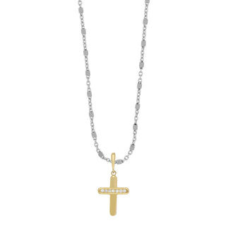 Collana forzatina con crocetta oro 9 ct - Sebastian