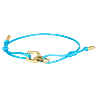 Bracciale anelli ottogonali in oro e diamanti neri - Duo