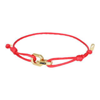 Bracciale anelli ottogonali in oro e diamanti neri - Duo