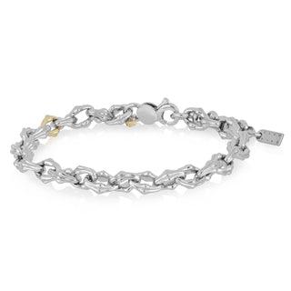 Bracciale uomo argento 925 e oro 9 kt - Jurgen